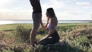 A girl was fucked during training outdoors, showcasing Molly Pills’ wild side