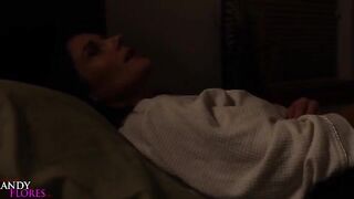 A grateful student shares a hotel bed with his sexy teacher Mandy Flores