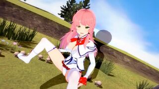 Kaifuku Freia Hentai with Flare Arlgrande’s first sex and blowjob experience