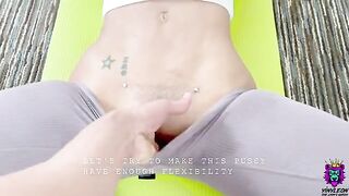 Naive yoga student with thick ass gets fucked hard after stretching class