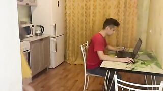 The computer broke down and a friend came to fix it, turning it into something else