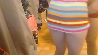 Schoolgirl fucks real good, takes a cumshot on her boobs
