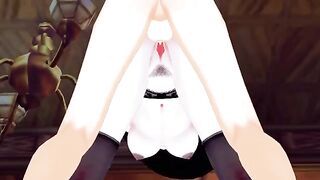 Lady Dimitrescu fucked doggystyle and gave a hand job with cum on face in this Resident Evil Village Hentai