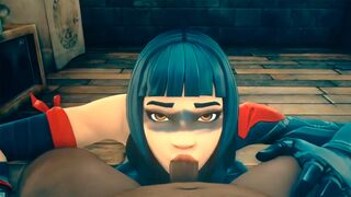 Blonde beauty gets fucked hard in various sexy outfits in this Fortnite compilation