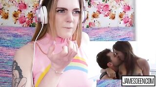 Carly Rae Summers reacts to a wild, intense sex scene compilation