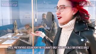 A Russian student is willing to do anything for breakfast - sex!