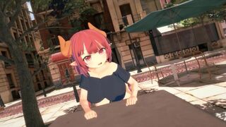 Kobayashi, Iruru, and Ilulu get fucked by an invisible force