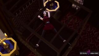 Ada Wong captured by a police zombie girl and fucked in an extreme scene