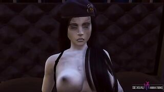 Ada Wong captured by a police zombie girl and fucked in an extreme scene