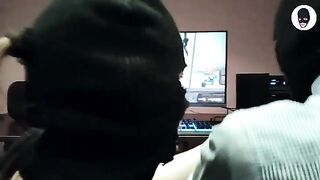 I fucking love when my GF plays with a balaclava mask during deepthroat - it’s so hot!