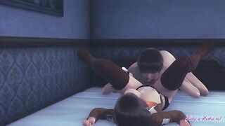 Attack on Titan Hentai - Mikasa gets her pussy eaten and cock sucked