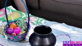 Step-sis challenges bro to find her secret egg for exclusive info