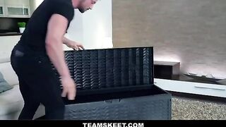 Skinny teen Lana Roy gets her ass smashed hard