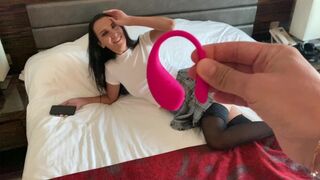 My boyfriend controls my orgasm with the Lovense Lush, it's intense
