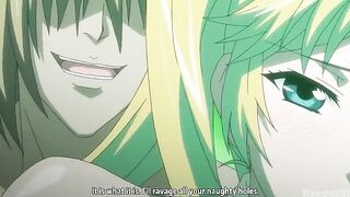 Horny girl from Hentai gets her pussy railed by two cocks