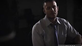 Shady reporter fucked Evelyn Claire in the office for corruption