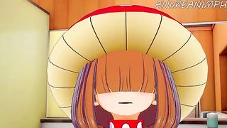 Kinoko Komori gets her pussy full of cum in this MHA hentai