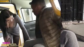 Big black cock for the busty fake taxi driver Sofia Lee
