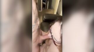 A husband went to work and his wife fucked a tattooed guy