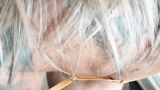 Best doggy style POV with a crazy blue-eyed girl in full video