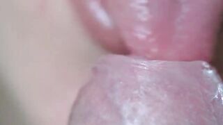 Girl couldn't swallow the cum of her boyfriend, so she spat it out and wasted it all