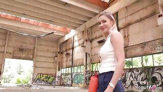 Verena Maxima, with huge boobs, gets fucked hard in public by German scout