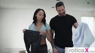 The couple has a stunning and erotic sex, showcasing their passionate connection
