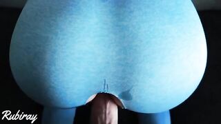 He banged me doggy style before cumming on my tight pussy in ripped yoga pants
