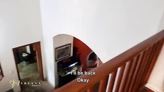 Conversation about sex with her stepbrother and a stranger, Mariana Martix gets fucked