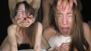 Petite college girl gets fucked hard by a big cock in ROUGH session