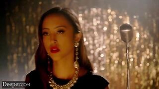 The sultry singer Alexia Anders cannot resist the power of Anton's impressive presence
