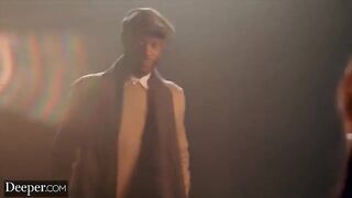 The sultry singer Alexia Anders cannot resist the power of Anton's impressive presence