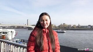 First time rimming and porn for Asia College Girl Luna I, picked up and roughly fucked - Hairy Pussy German Scout