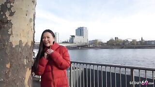 First time rimming and porn for Asia College Girl Luna I, picked up and roughly fucked - Hairy Pussy German Scout