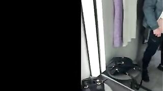 I came cumming in the fitting room, walking with his cumshot on my face