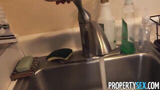 Exotic chick fucks with her landlord to avoid eviction