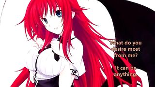 Rias welcomes her new servant - a captivating hentai JOI scene