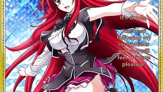 Rias welcomes her new servant - a captivating hentai JOI scene