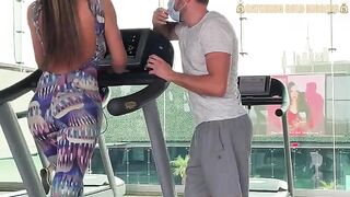 Colombian girl with bubble ass gets banged hard in the gym