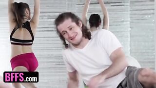 A yoga enthusiast gets fucked by his teacher and classmates during a session