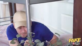 A cheating GF got caught and fucked in a hostel, her pussy soaked with cream