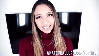 Petite brunette Kimora Quin loves the feeling of a cock down her throat, showcasing her sultry skills