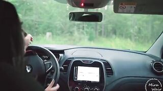 Two girls took a stranger to the forest and fucked him in the car, mirawair keokistar tomgreen style