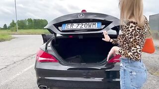Italian girl buys a used car and fucks the seller