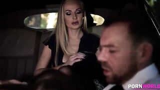 The driver got fucked with the busty babe in a steamy encounter