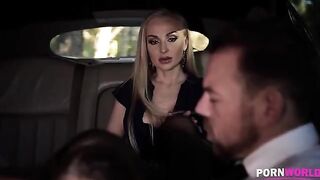 The driver got fucked with the busty babe in a steamy encounter