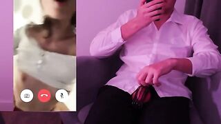 A guy broke off in front of his husband during a video call