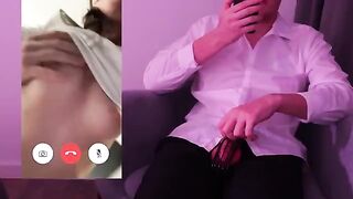 A guy broke off in front of his husband during a video call