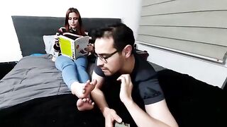 My men have a foot fetish, they love to lick feet