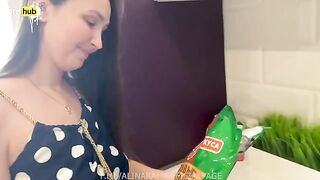 A hot stepmom calmed her stepson down after a quarrel, showcasing maternal affection